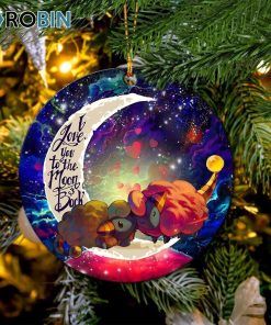 Mareep Pokemon Love You To The Moon Galaxy Circle Ornament – Christmas Decorations Mareep Pokemon Love You To The Moon Galaxy Circle Ornament – Christmas Decorations