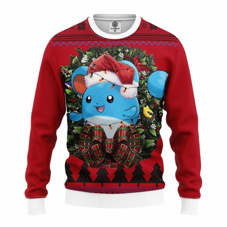 Marill Pokemon Noel Mc Ugly Christmas Sweater
