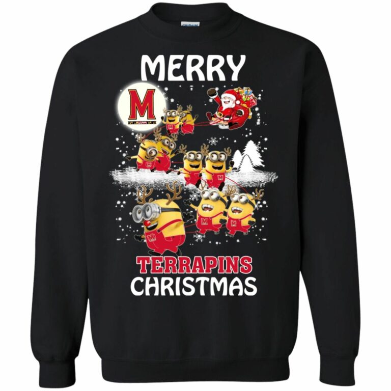 Maryland Terrapins Minion Ugly Christmas Sweater