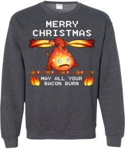 may all your bacon burn ugly christmas sweaters merry christmas sweatshirt 2 MW4SN
