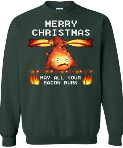 may all your bacon burn ugly christmas sweaters merry christmas sweatshirt 3 dMmNe