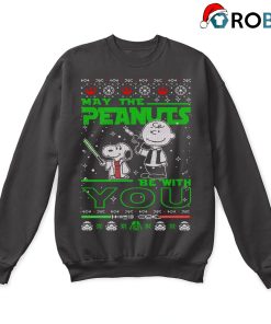 May The Peanuts Be With You Star Wars Snoopy Ugly Christmas Sweatshirt