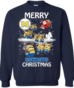 mcneese state cowboys minion ugly christmas sweatshirt 1 bAQl2