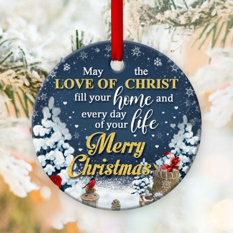Meaningful Christian Circle Ornament You Are Blessed By The Love Of Christ
