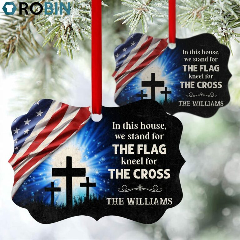 Meaningful Gift For Christmas – Special Pesonalized Floral Cross Ornament