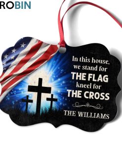 Meaningful Gift For Christmas – Special Pesonalized Floral Cross Ornament