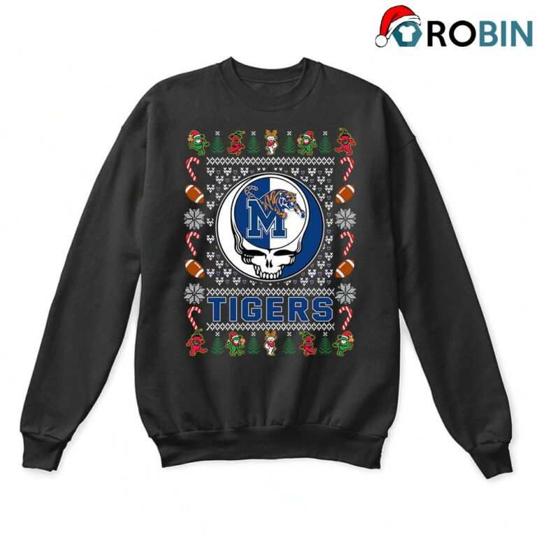 Memphis Tigers X Grateful Dead Christmas Ugly Sweatshirt