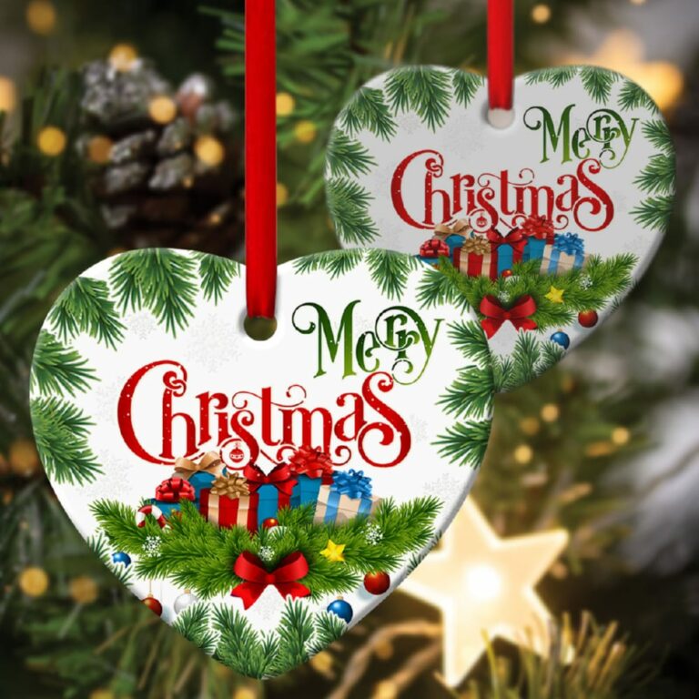 Merry Christmas Beautiful Heart Ornament
