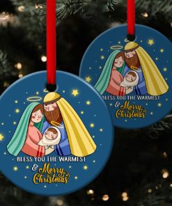 Merry Christmas Born Of God Circle Ornament Merry Christmas Born Of God Circle Ornament