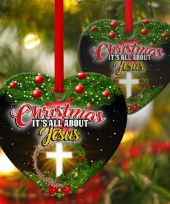 merry christmas cross christian heart ornament 1 SHenE