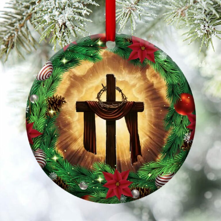 Merry Christmas Jesus Circle Ornament