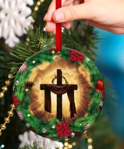 merry christmas jesus circle ornament 3 LeTyc
