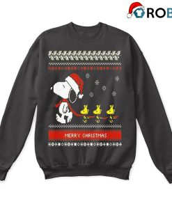 Merry Christmas Woodstock And Snoopy Ugly Sweatshirt