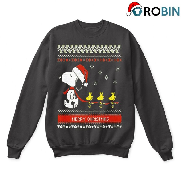 Merry Christmas Woodstock And Snoopy Ugly Sweatshirt
