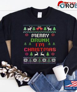 Merry Drunk Ugly Christmas Sweatshirt Gift Sweatshirt