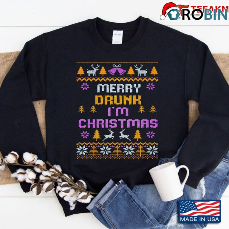 Merry Drunk Ugly Christmas Sweatshirt Merrychristmas Sweatshirt