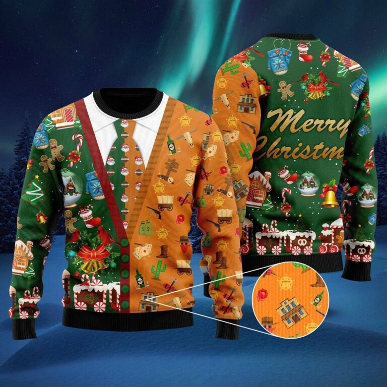 Merry Kiss My Texas Christmas Christmas Ugly Sweatshirt, Sweater