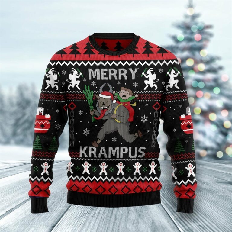 Merry Krampus Christmas Ugly Sweatshirt, Sweater
