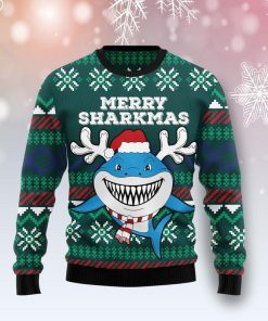 Merry Sharkmas Christmas Ugly Sweatshirt, Sweater