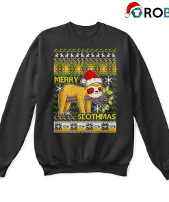 Merry Slothmas Funny Animal Ugly Christmas Sweatshirt Merry Slothmas Funny Animal Ugly Christmas Sweatshirt