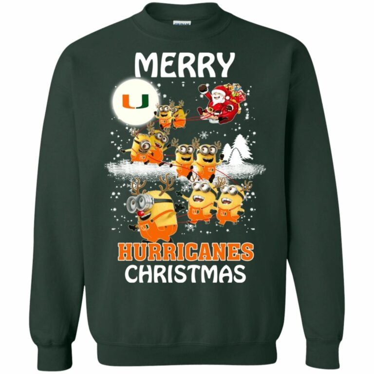 Miami Fl Hurricanes Minion Ugly Christmas Sweatshirt