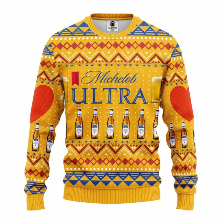 Michelob 3D Ugly Christmas Sweatshirt