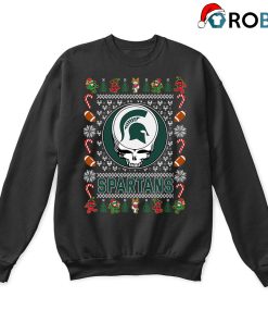 Michigan State Spartans X Grateful Dead Ugly Christmas Sweatshirt