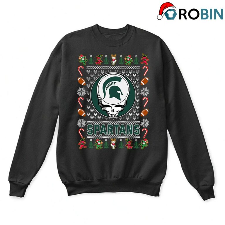 Michigan State Spartans X Grateful Dead Ugly Christmas Sweatshirt