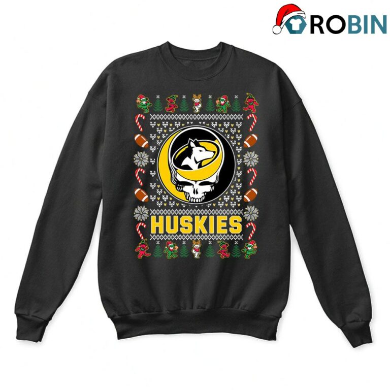 Michigan Tech Huskies X Grateful Dead Ugly Christmas Sweatshirt