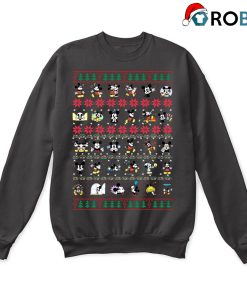 Mickey Cute Emoji Disney Stickers Ugly Christmas Sweatshirt