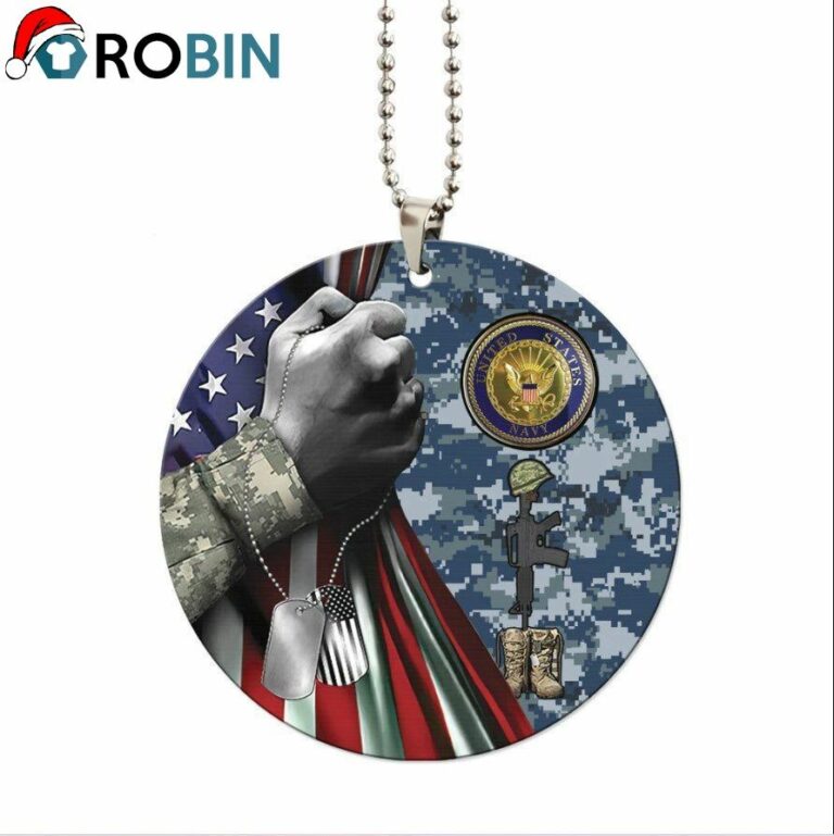 Military Navy Circle Ornament – Christmas Decorations