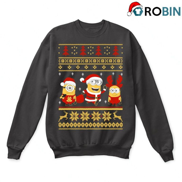 Minions Wish You A Merry Christmas Song Jingle Bells Ugly Sweatshirt