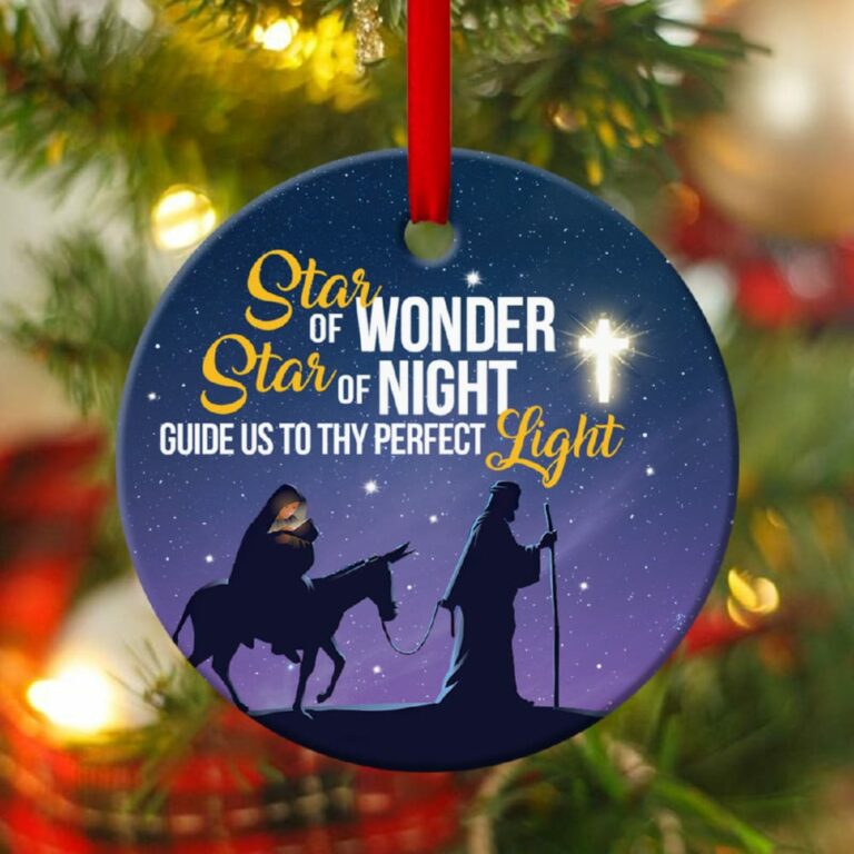 Miracle Christian Circle Ornament Star Of Wonder Guide Us to Thy Perfect Light