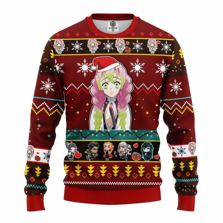 Mitsuri Kanroji Demon Slayer Anime Ugly Christmas Sweatshirt Red