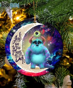 Monster Inc Sully And Mike Love You To The Moon Galaxy Christmas Ornament Monster Inc Sully And Mike Love You To The Moon Galaxy Christmas Ornament