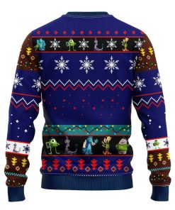 Monsters University Ugly Christmas Sweatshirt Blue