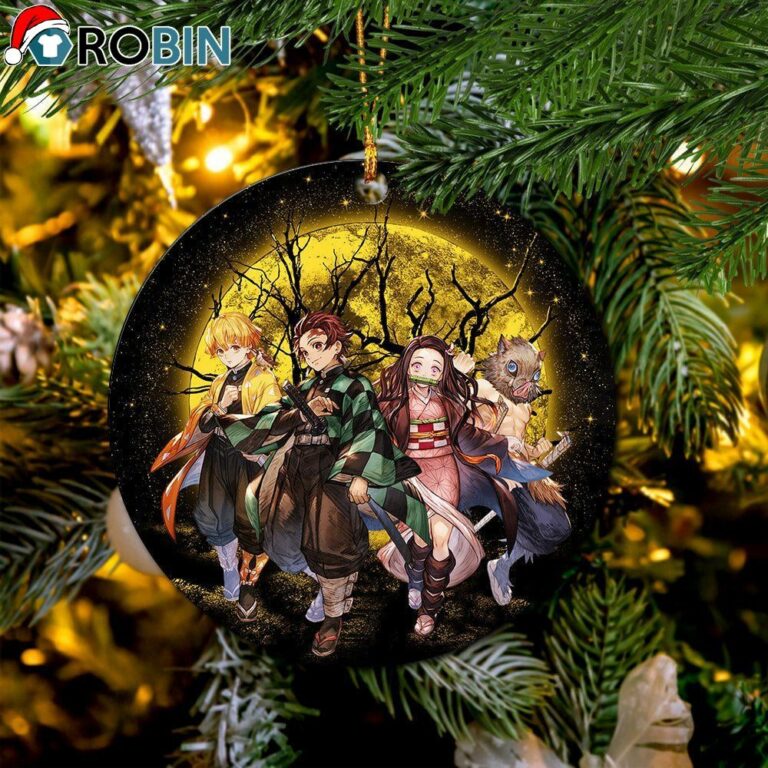 Moon Demon Slayer Background Moonlight Christmas Ornament