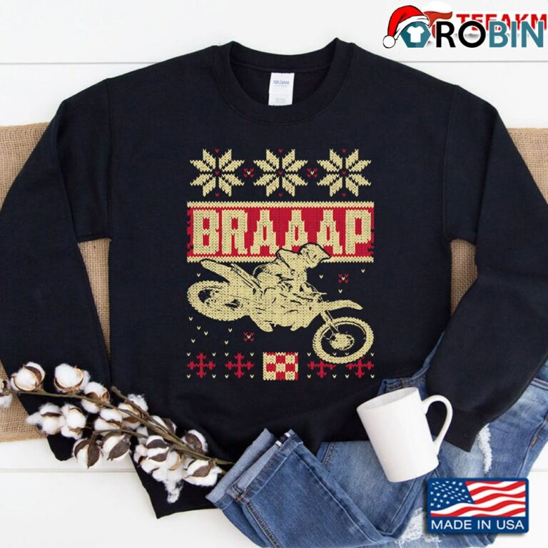 Motocross Braaap Ugly Christmas Sweatshirt