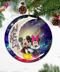 Mouse Couple Love You To The Moon Galaxy Christmas Ornament Mouse Couple Love You To The Moon Galaxy Christmas Ornament