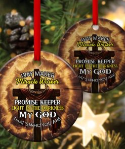 my god thats who you are cross christian circle ornament 1 K9YMM