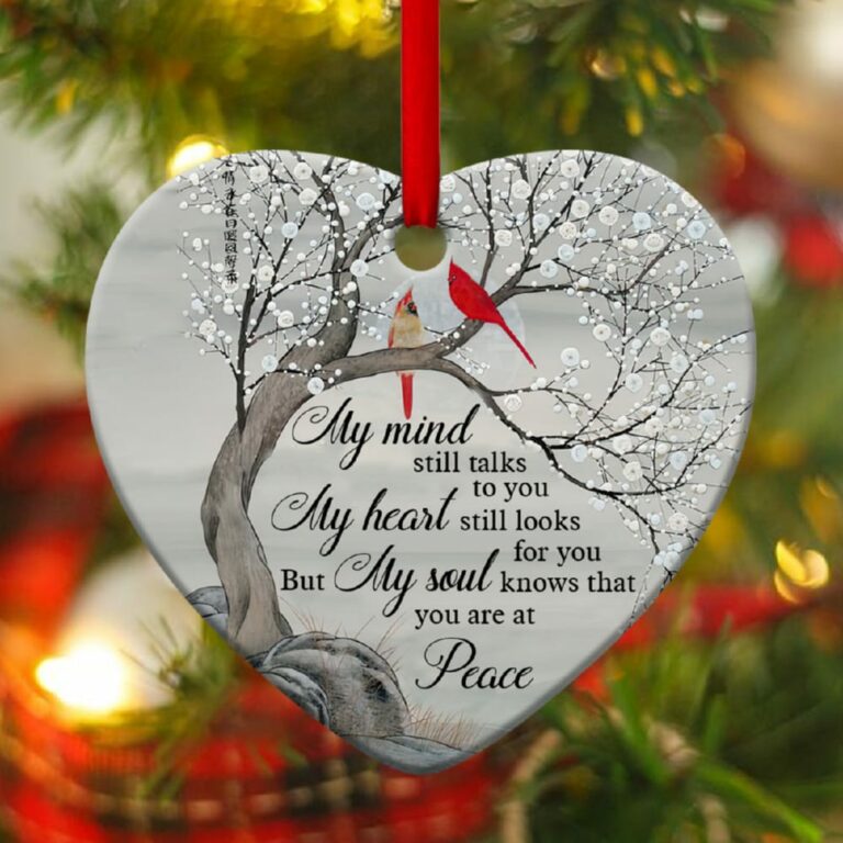 My Mind Still Talks To You Christian Heart Ornament