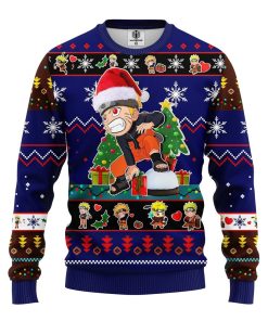 naruto kid ugly christmas sweatshirt brown blue 1 awmnhn