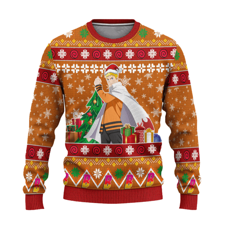 Naruto Uzumaki Anime Ugly Christmas Sweatshirt Custom Boruto Xmas Gift