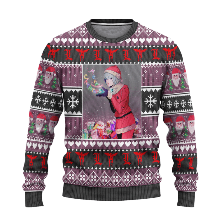 Near Anime Ugly Christmas Sweatshirt Custom Death Note Xmas Gift