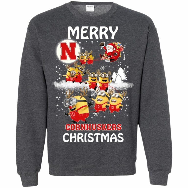 Nebraska Cornhuskers Minion Ugly Christmas Sweatshirt