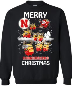 nebraska cornhuskers minion ugly christmas sweatshirt 3 6uEsz