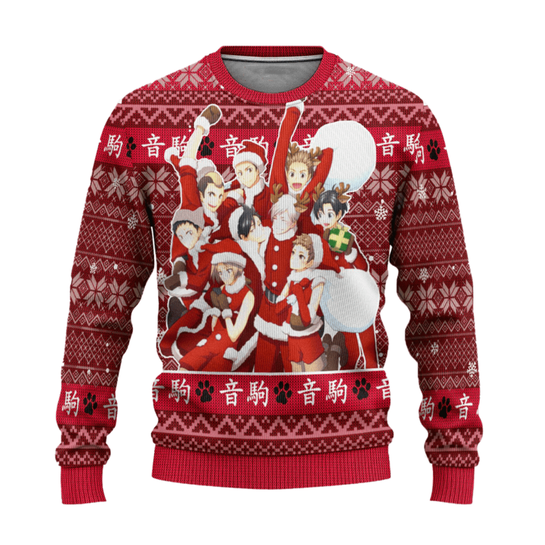 Nekoma High Ugly Christmas Sweatshirt Haikyuu Anime Xmas Gift
