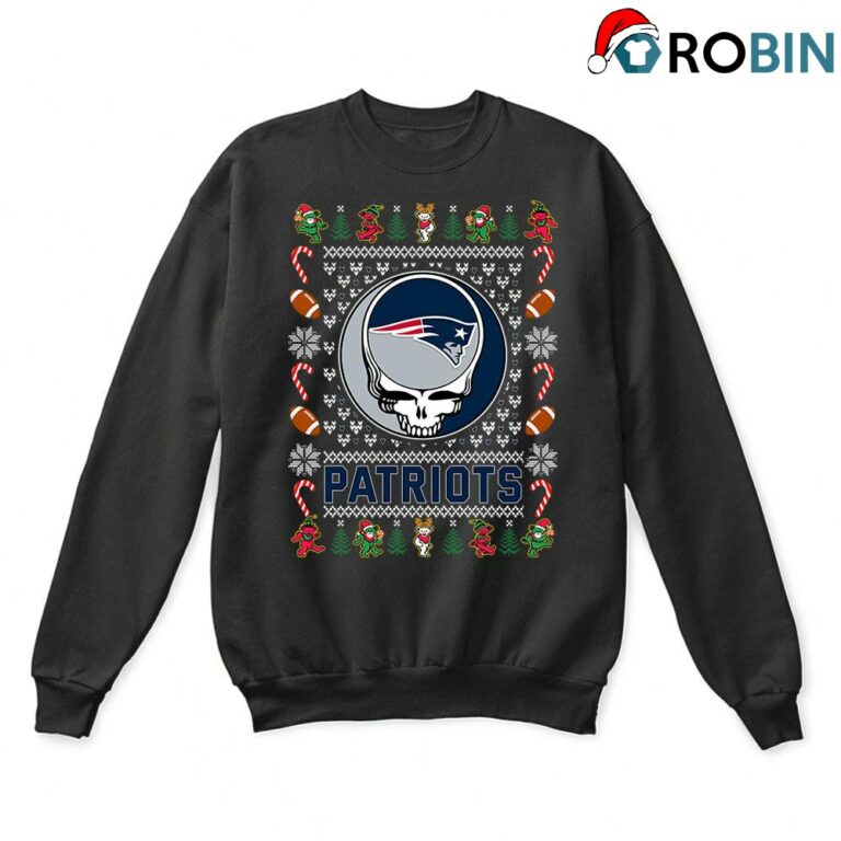 New England Patriots X Grateful Dead Christmas Ugly Sweatshirt