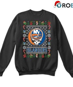 New York Islanders X Grateful Dead Ugly Christmas Sweatshirt