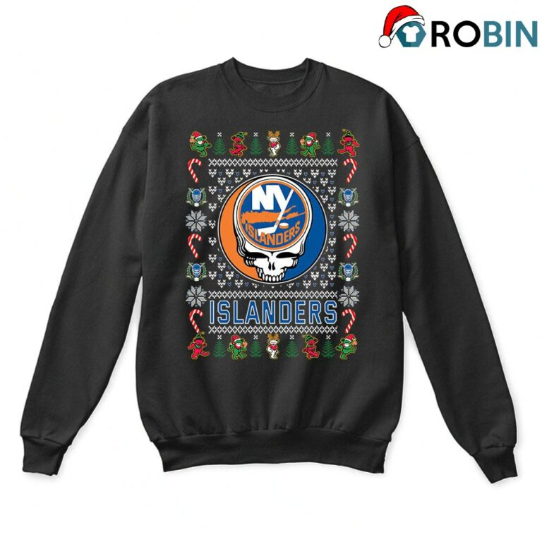 New York Islanders X Grateful Dead Ugly Christmas Sweatshirt